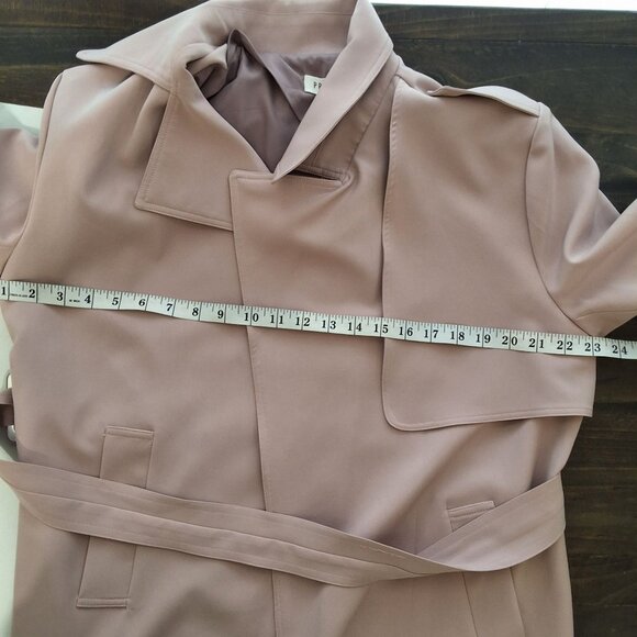 Prima Womens L Belted Trench Coat Beige w/ Bonus Scarf Set Preppy Heritage - Picture 9 of 12